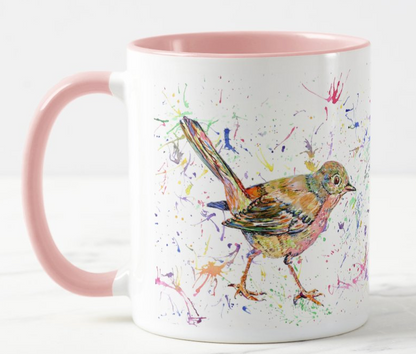 Caravan Static Holiday Home Watercolour Rainbow Art Coloured Mug Cup