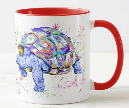 Tortoise water animals Watercolour Rainbow Art Coloured Mug Cup