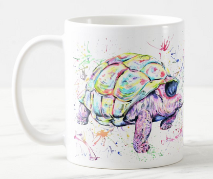 Tortoise water animals Watercolour Rainbow Art Coloured Mug Cup