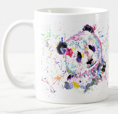 Panda animals Watercolour Rainbow Art Coloured Mug Cup