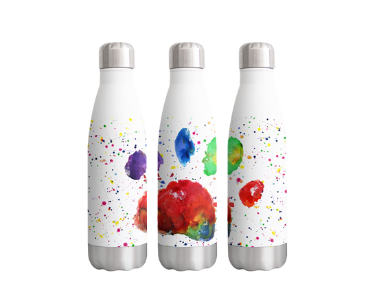 Cat Paw Pawprint Bridge pet Animals Watercolour Rainbow Art Bottle  500ml