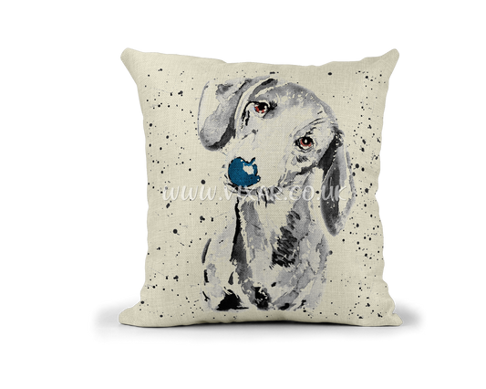 Dachshund Sausage Dog Wiener black white Pet animals Watercolour Rainbow Linnen Cushion With filling or cover only, 40x40cm