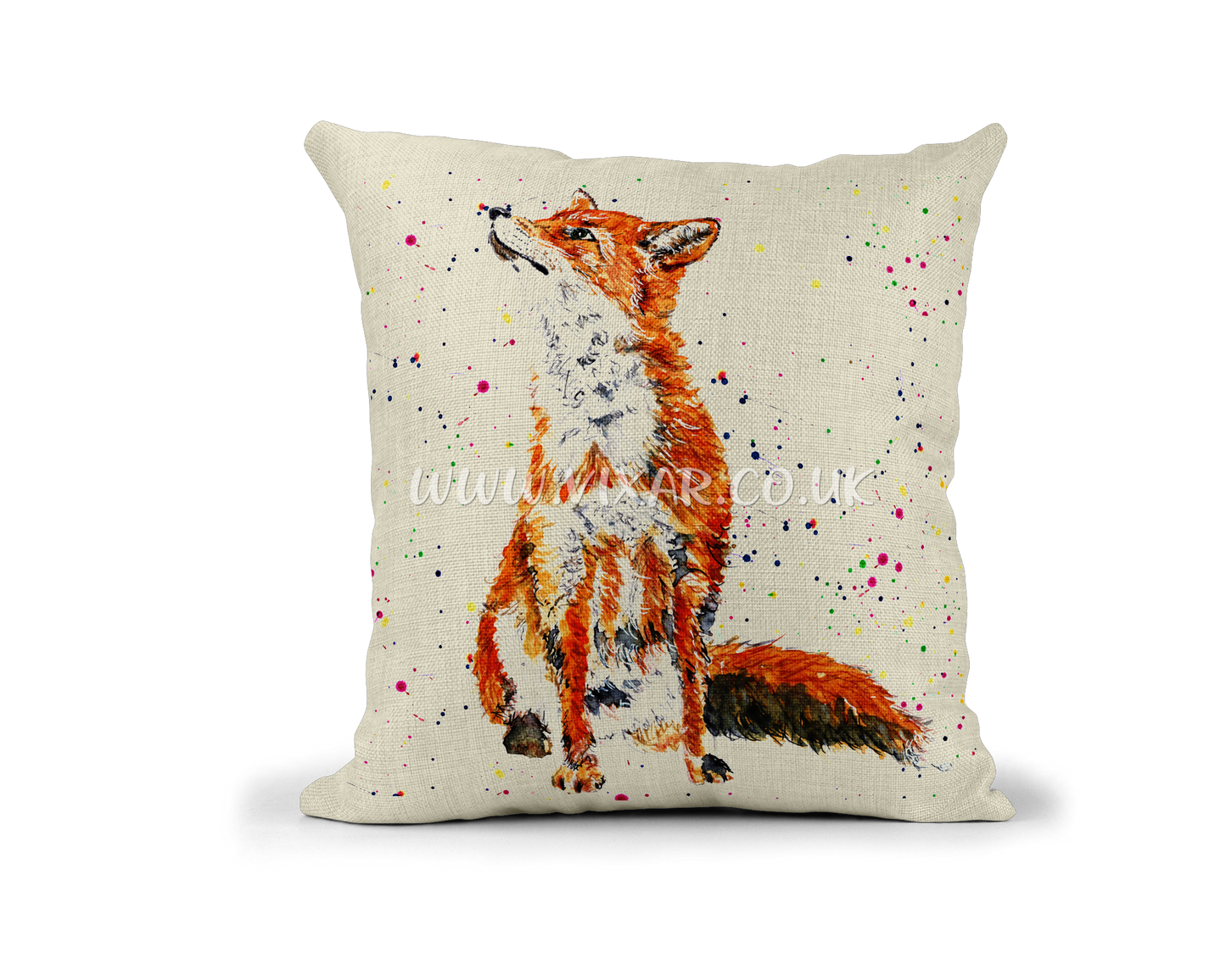 Fox wildlife Watercolour animals Linnen Cushion With filling or cover only, 40x40cm