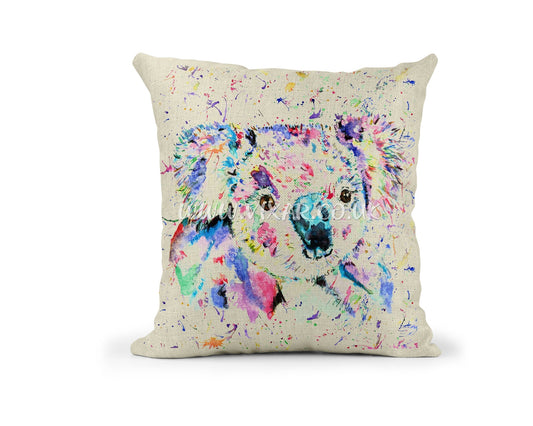 Koala wildlife animals Watercolour Rainbow Linnen Cushion With filling or cover only, 40x40cm