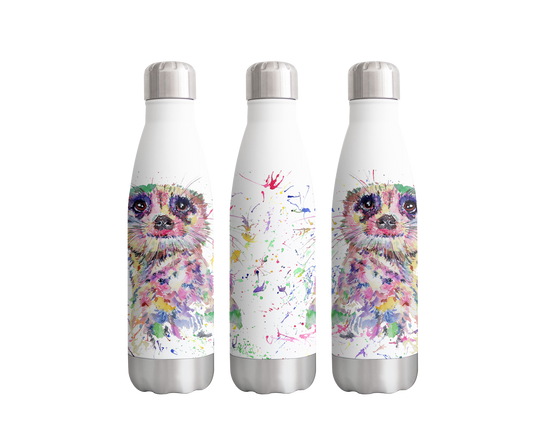 Meerkat Dessert Wildlife Animals Watercolour Rainbow Art Bottle  500ml