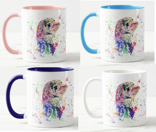 Seal Sea Creature animals Watercolour Rainbow Art Coloured Mug Cup