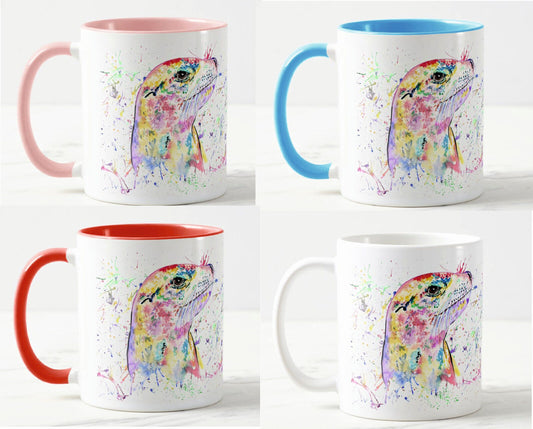 Sea Lion Ocean Creature animals Watercolour Rainbow Art Coloured Mug Cup